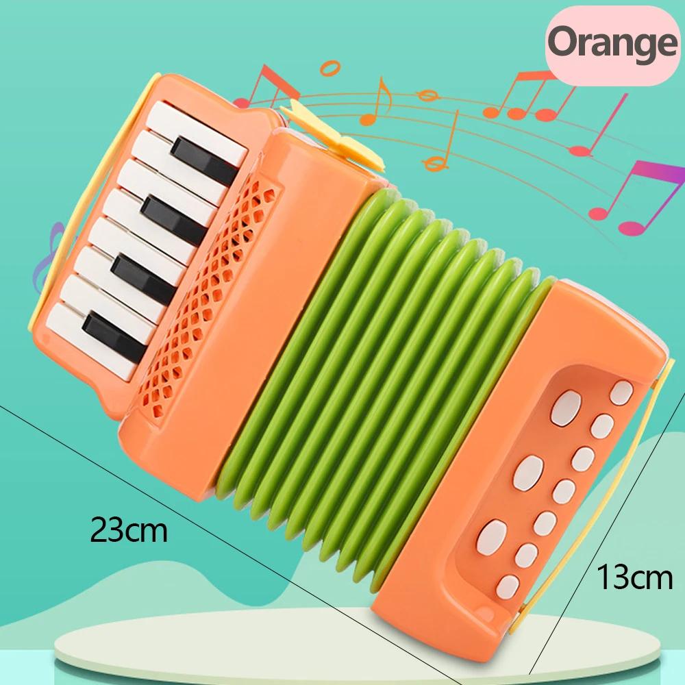 8 baixo acordeão brinquedo para crianças, instrumento musical, brinquedos educativos, presentes para crianças, iniciantes, meninos, meninas, 10 chaves - Image 1