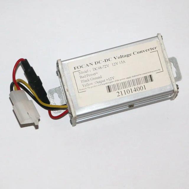 Conversor de Tensão para Bicicletas Elétricas DC 48-72V a 12V, Transformador Adaptador de 10A e 15A