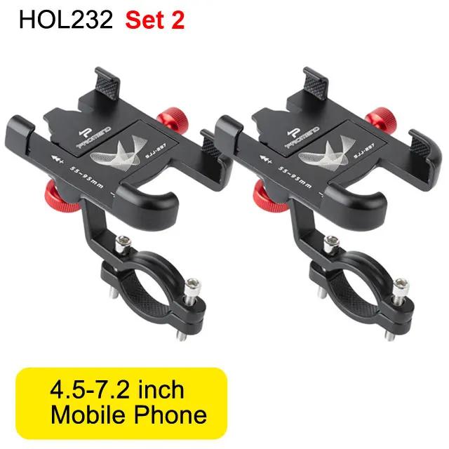 Suporte Ajustável para Telefone NEWBOLER MTB: Suporte Antiderrapante e Giratório de Alumínio para Bicicleta