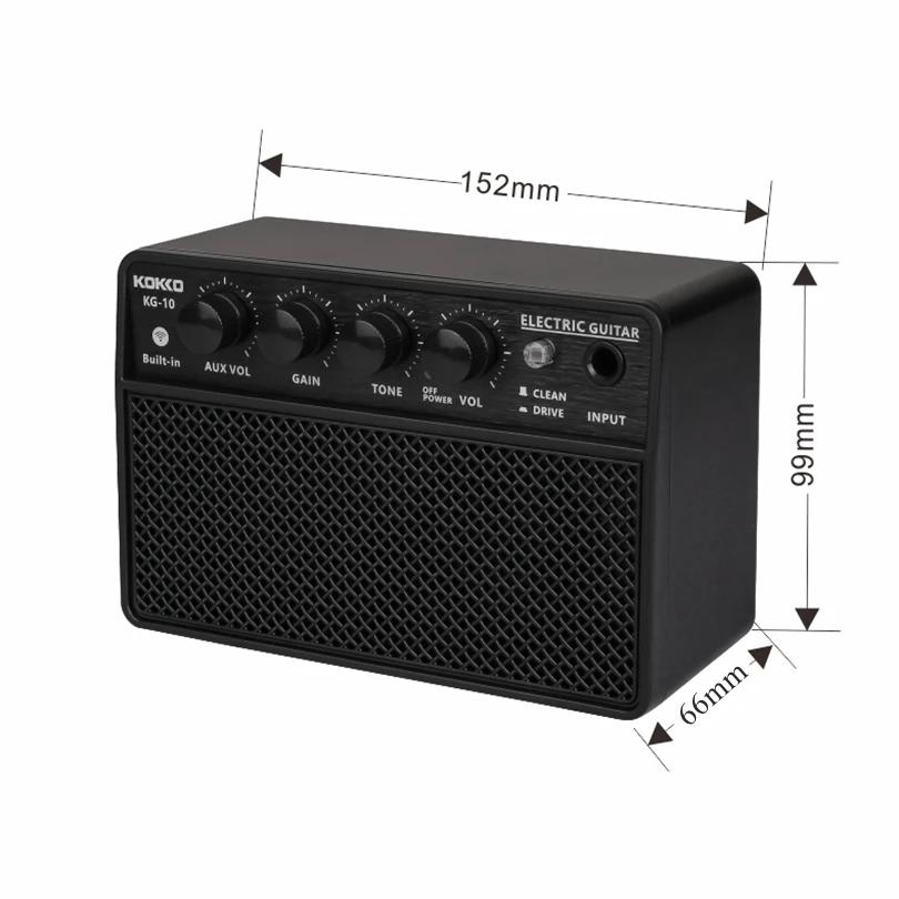 Amplificadores de guitarra recarregáveis 10W 3000mah Mini amplificador de baixo de guitarra Bluetooth com canais limpos e de movimentação - Image 1
