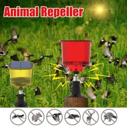 Animal selvagem Solar Repeller com luz intermitente, dissuasor, som e luz alarme, repelente para exterior - Image 3