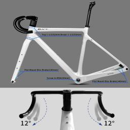 Bxt freio a disco quadro de bicicleta cascalho carbono 700c/27.5er uso máximo 47c/2.1 pneu quadro de bicicleta cascalho de carbono através do eixo quadro mtb - Image 3