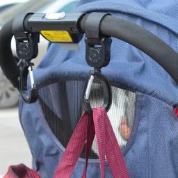 Ganchos para carrinho de bebê, bolsa suspensa giratória 360 graus, organizador de carrinho de armazenamento, cabide universal, acessórios para carrinho de criança ao ar livre - Image 3