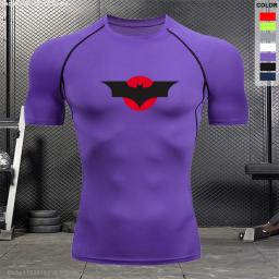 Camisa de compressão esportiva masculina, treino de ginástica, camiseta de jogging, verão, casual, respirável, apertada, top de manga curta, nova, S-3XL - Image 4