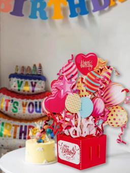 Feliz aniversário pop up cartão, cartão com envelope - Image 6