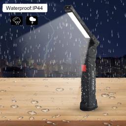 Luz de trabalho multifuncional dobrável, luz de acampamento portátil, lanterna recarregável USB com bateria embutida, lâmpada magnética - Image 4