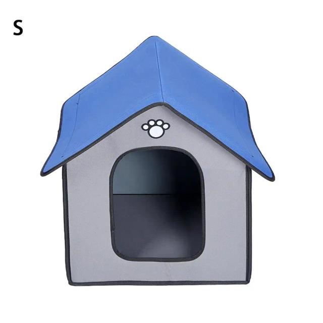 Casa de cachorro quente canil impermeável à prova de chuva e catéria com almofada interna removível para animais de estimação dormindo internos e externos