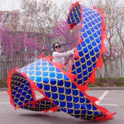 Conjunto corpo dragão com corda para adultos, suporte de dança fita, vermelho e azul, banhado a ouro, performance festiva quadrada, 6 m, 8 m, 10 m - Image 5