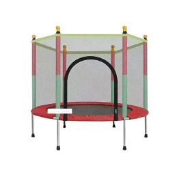 Pequena cama saltitante doméstica, cama de salto com rede de arame protetora, trampolim redondo para crianças, brinquedo familiar - Image 2