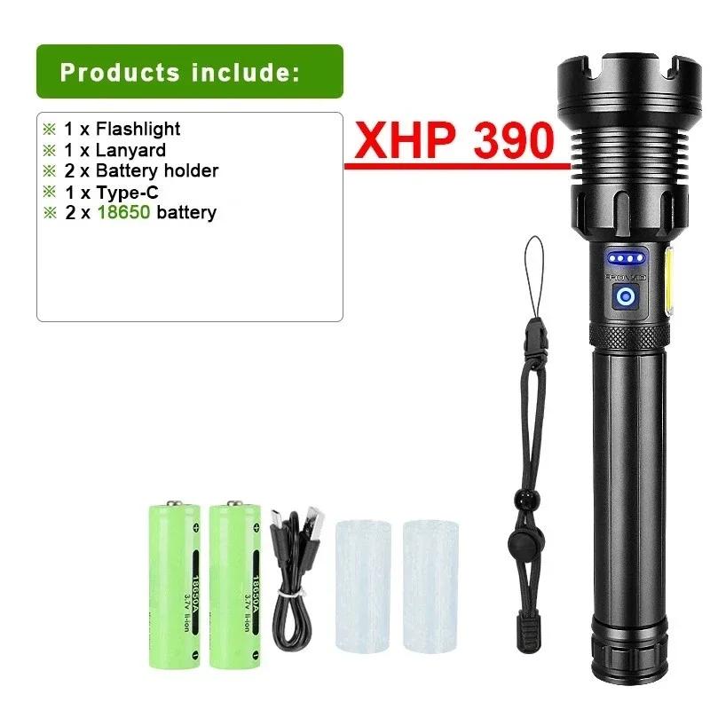 Xhp390 lanterna mais poderosa usb recarregável luz forte militar tático lanterna acampamento caça ao ar livre tocha - Image 1