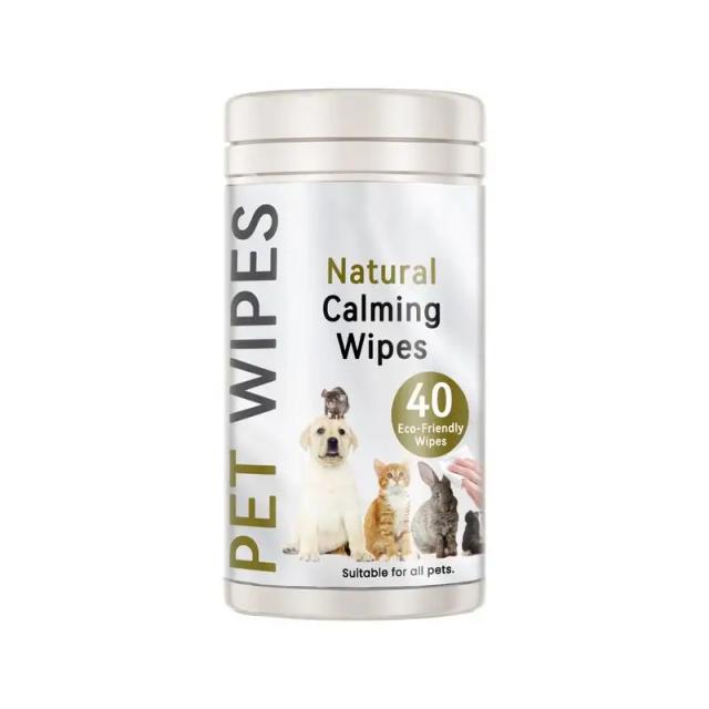 Toalhetes de Limpeza Higiênicos para Cães e Gatos - Cuidados com Orelhas e Olhos, Pacote com 40 Unidades