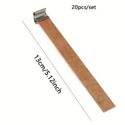 Pavios De Núcleo De Madeira Para Fazer Velas, Vela De Cera De Palma Suprimentos, DIY Home Decor, 20Pcs - Image 6
