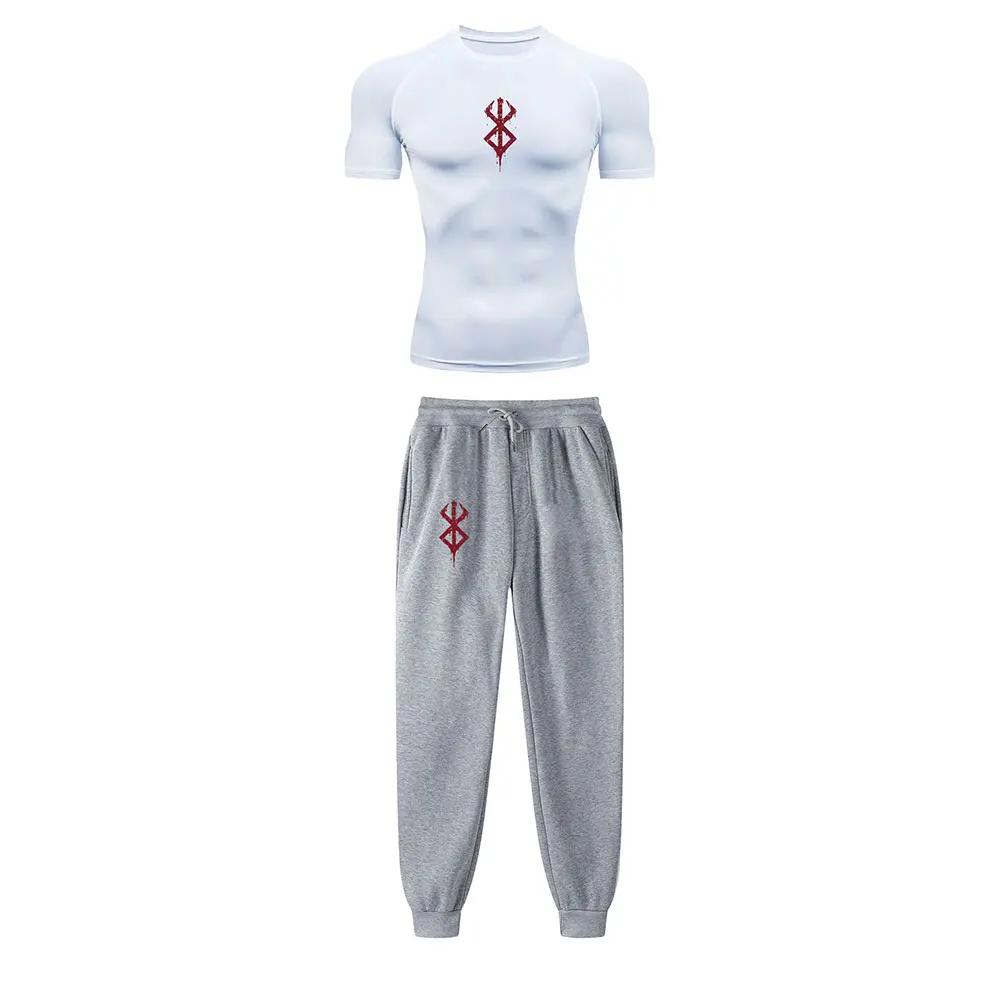 Conjunto de Compressão Anime Masculino, Estampa Tripas Berserk, Desempenho Ginásio, Treino Atlético, Camisas Secas Rápidas e Moletom, Unisex Sportwear - Image 1