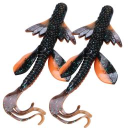 Sougayilang nova isca de pesca macia 2 pçs/lote com caudas longas silicone artificial macio isca de pesca gabarito wobbler worm swimbait - Image 3