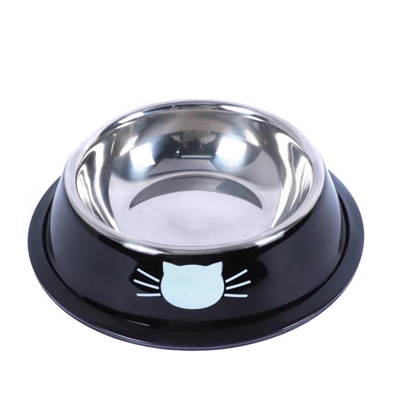 Tigelas De Alimentação De Animais De Estimação De Aço Inoxidável Anti-slip Anti-derramamento Dog Bowl Durável Anti-queda Cat Puppy Feeder para Puppy Teddy Kitten - Image 1