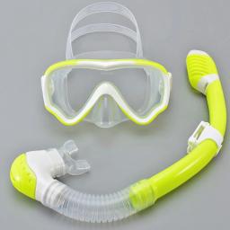 Crianças máscara de mergulho snorkel conjunto óculos de natação vidro temperado vista panorâmica anti-vazamento treinamento seco topo juventude meninos meninas - Image 4