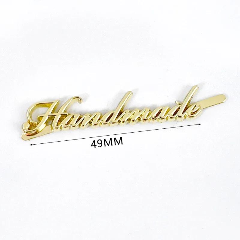 Retângulo Bag Tag Etiqueta, Artesanato Artesanal Decoração, Fivela de metal Etiquetas para Bolsa, Hardware DIY, Acessórios de costura, 10x35mm, 10Pcs - Image 1