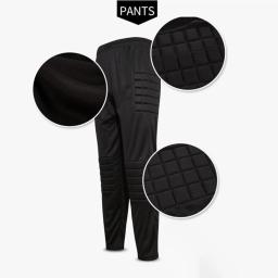 Criança meninos futebol guarda-redes roupa esporte terno futebol treinamento jogo uniforme manga longa esponja acolchoado camiseta com sweatpants - Image 6
