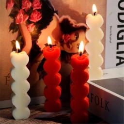 Molde de vela em forma de coração para festa de casamento Molde de cilindro claro DIY jantar vela fazendo velas artesanais 5 estilos - Image 3