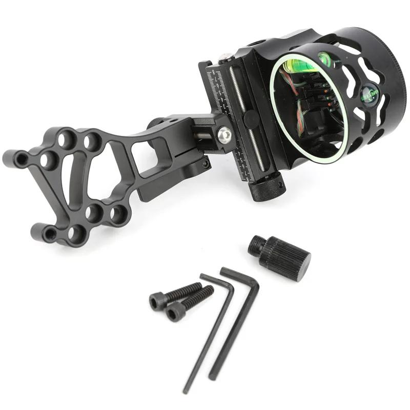 Archery Composto Bow Sight, Fibra com Sight Light, Micro Ajuste Up Down, Esquerda Tiro Direito, Caça Bow Acessórios, 0.019 - Image 1
