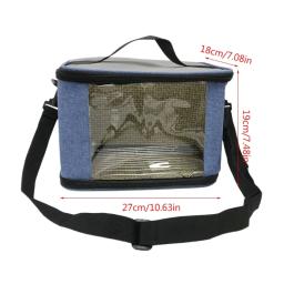 67je gaiola transportadora pássaros, bolsa viagem dobrável portátil para pássaros pequenos, papagaio com janela - Image 6