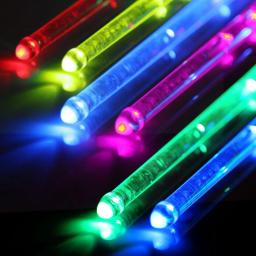 Baquetas luminosas com bateria recarregável, LED Light Up, 15 cores, Glow Drum Sticks, Acessório Profissional Instrumento Musical - Image 2