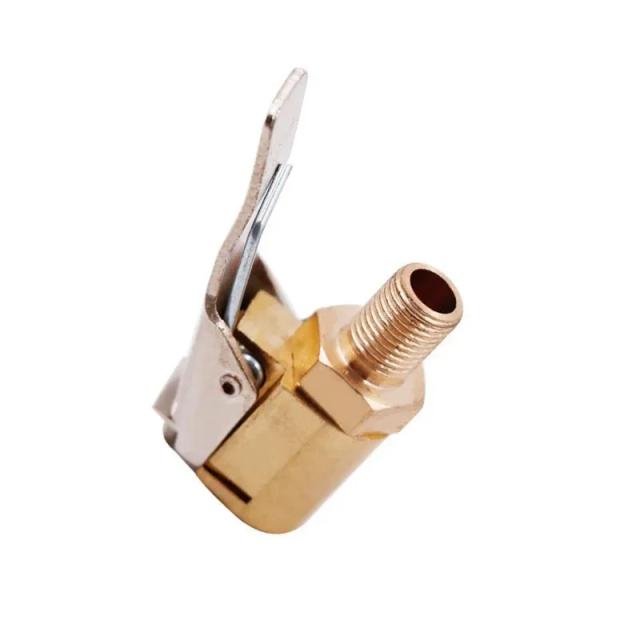 Adaptador de Bico Rosqueado para Bomba de Ar de Carro - Acessório Portátil com Clipe de Conversão Rápida