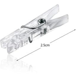 Mini Clipes De Vedação De Plástico, Transparente Photo Snack, Prendedores de roupa, Fairy Light Hanging Clamp, DIY Home Party Decoração, 200 Pcs, 50 Pcs - Image 6