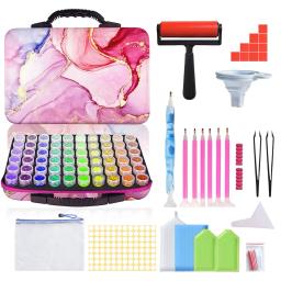 Portátil 5D Pintura Diamante Bolsa de Transporte, Pintura Kit Acessórios com Ferramentas, DIY Art Craft, 70 Slots - Image 6