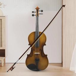 Violino De Cordas De Madeira Para Iniciantes E Adultos, Instrumentos Musicais, Violino De Madeira, Favor De Festa, Resistente, 4 ou 4 - Image 1