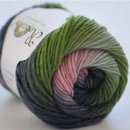 Fios de lã merino para tricô, artesanato de pelúcia DIY, cor arco-íris, chapéu cachecol e gorro, 100% lã merino, 50g por bola - Image 1