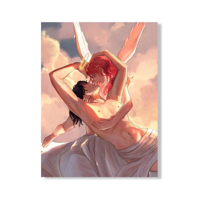 Anime Motosserra: Cartaz de Aki Hayakawa em Impressão de Tela para Decoração de Casa com Temática de Anjo e Diabo