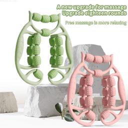 Handheld Yoga Massager e Leg Clamp, Relaxamento Muscular, Rolo de Yoga Fino, Bezerro Sports, Musculação, 18 Roda - Image 2