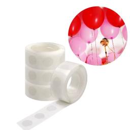 Dupla face pontos adesivos, 100pcs/roll, transparente, removível, balão, fita adesiva, cola para artesanato diy, casamento, festa de aniversário - Image 1