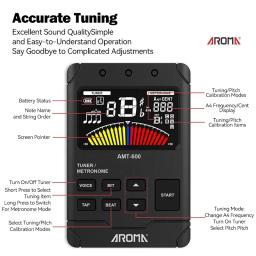 Metrônomo Digital recarregável para todos os instrumentos, sintonizador com Inglês Vocal Contagem, Tuning Modos, TAP Função - Image 5