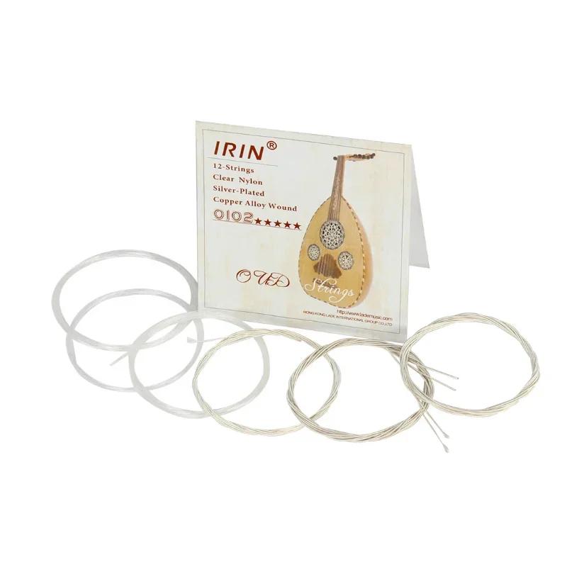 Conjunto de 12 peças de cordas oud árabe, acessórios de alta qualidade, de nylon transparente, liga de cobre prateada, ob102 - Image 1