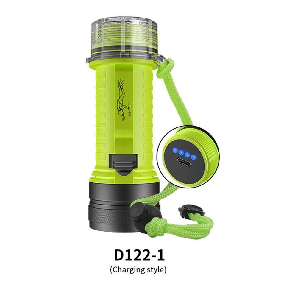 Lanterna de mergulho profissional IPX8 impermeável, luzes subaquáticas, lâmpadas LED brilhantes, tocha de mergulho para debaixo d'água, caverna do mar profundo - Image 1