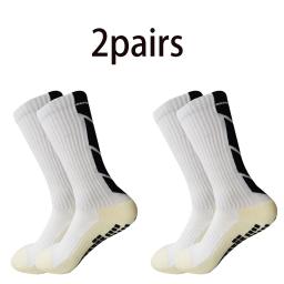2 pares de meias de futebol antiderrapantes combinadas, meias de corrida, meias esportivas respiráveis, meias de montanhismo masculinas e femininas - Image 2