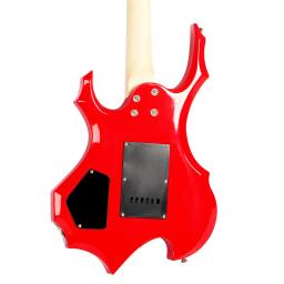 IRIN-Guitarra Elétrica Vermelha Conjunto com Escolhas, 24 Trastes, Bege Pescoço, Chama, Amp Strap, Acessórios de Guitarra - Image 6