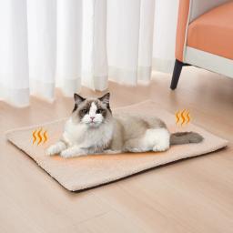 Aconchegante auto-aquecimento pet cobertor, almofadas auto-aquecedores, cama de gato para interior, almofada de aquecimento para gatos, inverno - Image 1