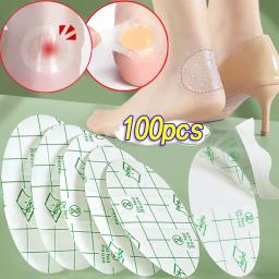 10/100 pçs protetores de calcanhar em gel silicone cuidados com os pés sapatos adesivos de salto alto remendo forro adesivo almofadas hidrocolóides inserção - Image 1