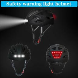 Capacete de bicicleta com LED Light Cap para homens e mulheres, lâmpada de ciclismo, inteligente, farol traseiro para scooter, motocicleta, ciclismo, crianças, bicicleta - Image 1