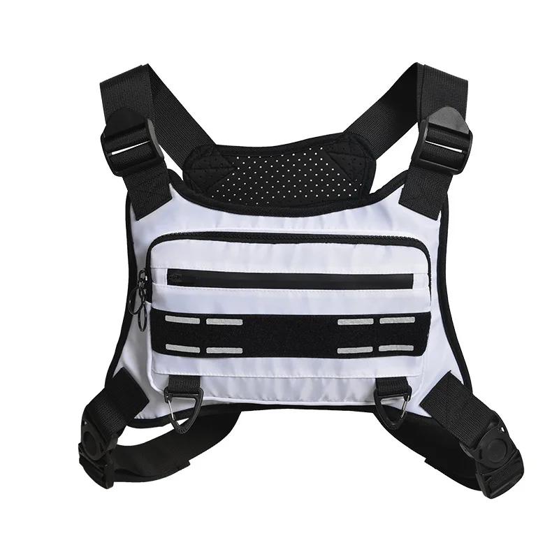 Resistente à água Sports Chest Bag, Pacote de peito dianteiro leve, Saco de colete com suporte de telefone embutido, Armazenamento extra - Image 1