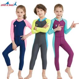 Fato de mergulho de manga comprida para meninos e meninas, spandex, anti-UV, estilo fino, macacão surf, moda banho, wetsuit, caiaque, UPF50 Plus - Image 2