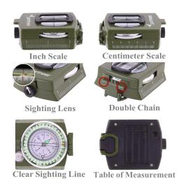 Sportneer bússola caminhadas bússola navegação à prova dwaterproof água à prova de choque bússola militar para escalada ciclismo explorar geologia ao ar livre - Image 2