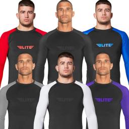 Camisas De Boxe MMA para Homens, MMA Rashguard, Jiu Jitsu, Manga Comprida, Camisas Respiráveis, MMA Vestuário, Ginásio Boxe Jersey, Bjj Rash Guard - Image 1