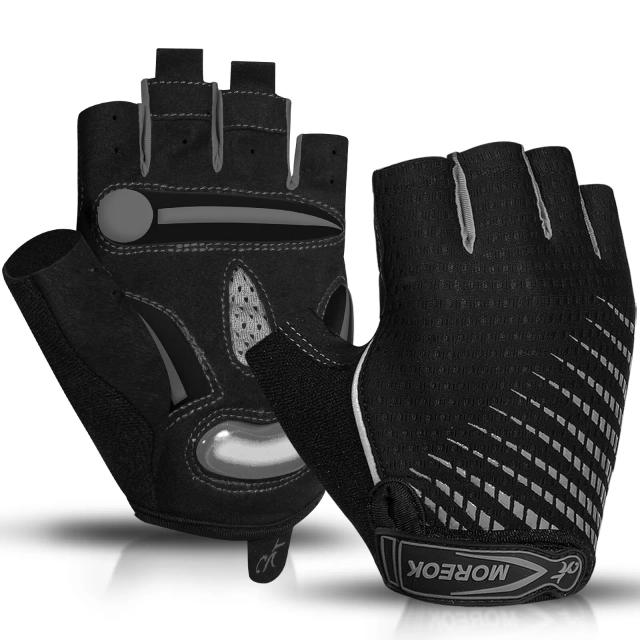 Moreok Luvas de Ciclismo Gel 5mm Respiráveis Antiderrapantes Unissex