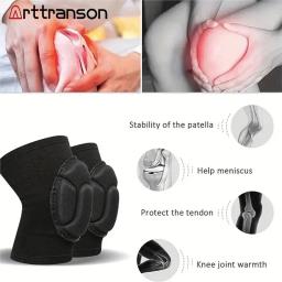 Voleibol Espessa Esponja Protetora Joelheiras, Protetor Anti-Colisão, Non-Slip Wrestling Dança Pads, 1 Par, 2Pcs - Image 4