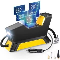 Bomba de ar automática portátil com manômetro digital, carro, bicicleta, motocicleta, basquete e outros insufláveis, 12V, DC, 150PSI - Image 1