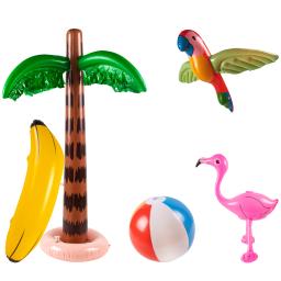 Havaí tropical havaí estilo palmeira inflável, havaí acessórios de decoração, para festa de aniversário, praia, verão - Image 5